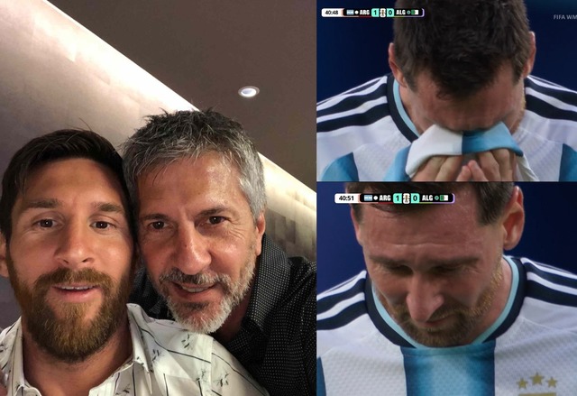 Lionel Messi plângând după ce a marcat pentru Argentina
