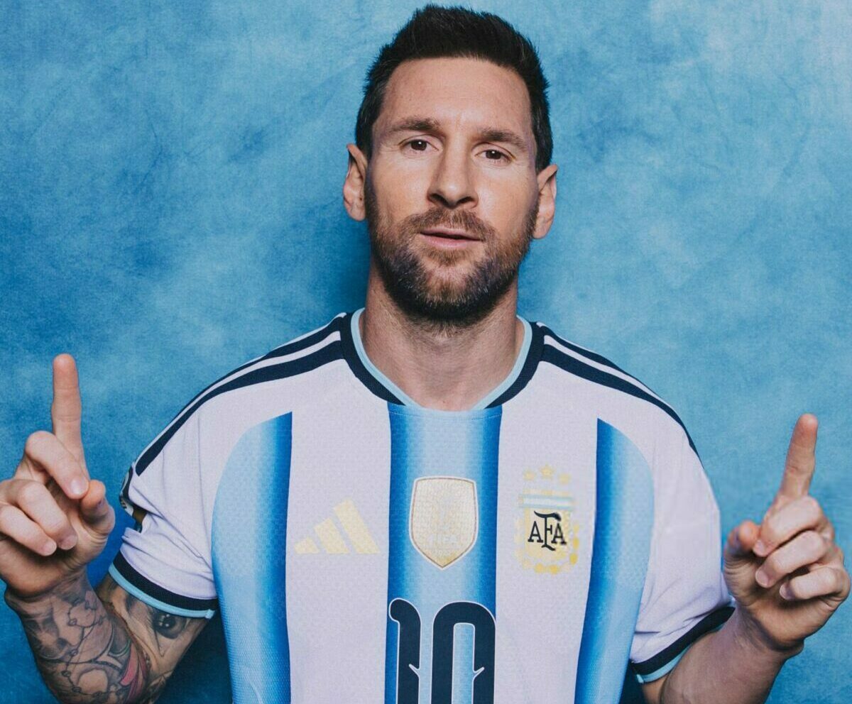 Lionel Messi sărbătorind un gol la Cupa Mondială