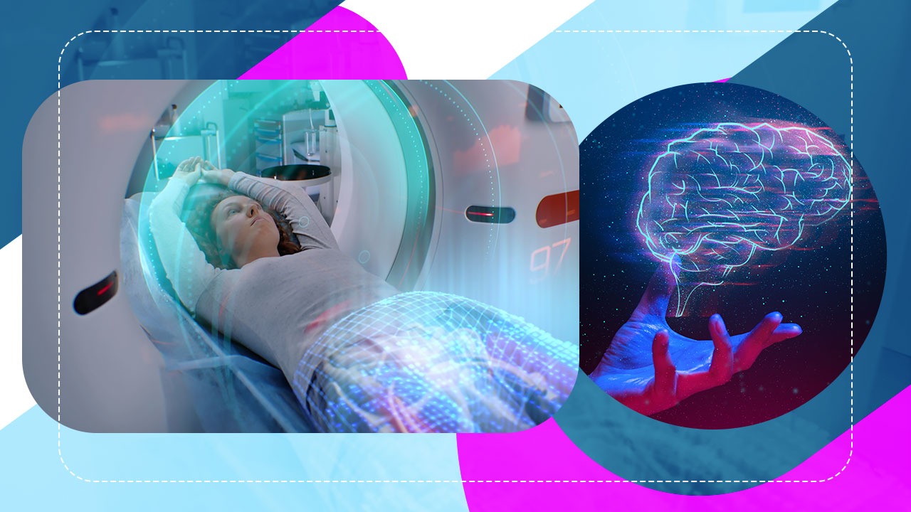 Reprezentare artistică a unui sistem de scanare corporală cu senzori ultrasonici și inteligență artificială