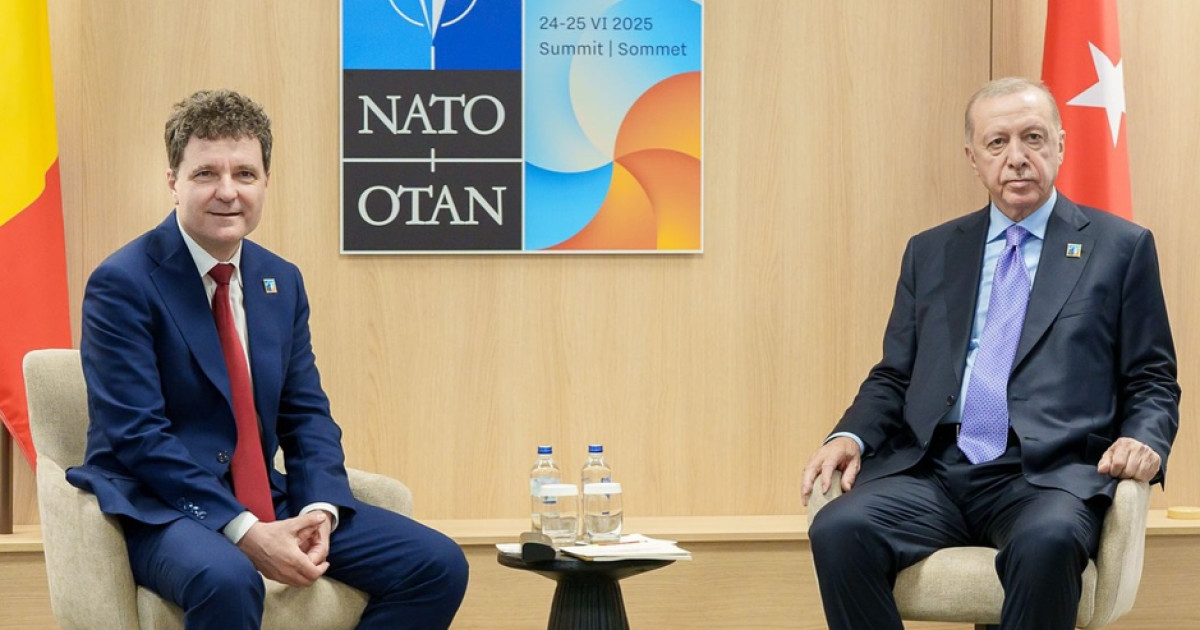 Nicușor Dan și Recep Erdogan la ceremonia corvetei Contraamiral August Roman