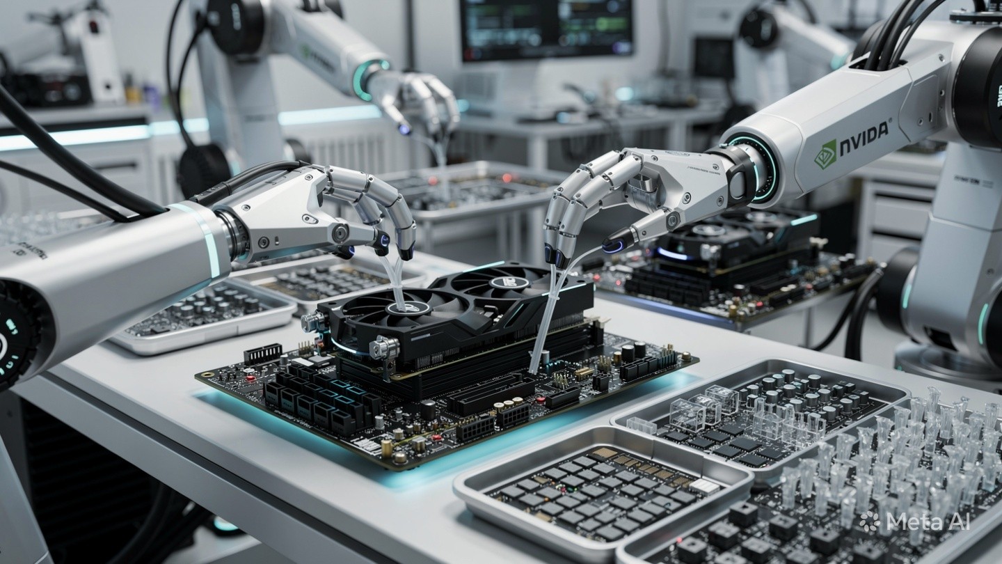 Nvidia prezintă roboți AI care învață singuri să monteze plăci video pe plăci de bază