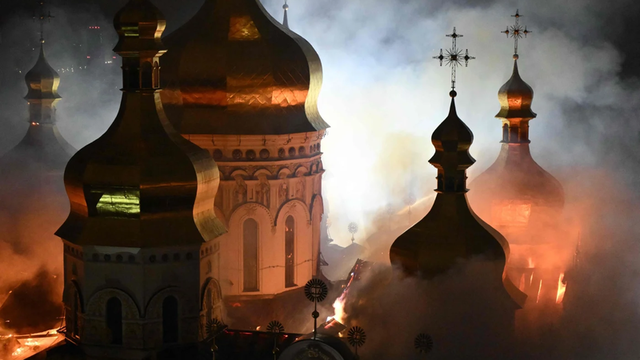 Lavra Pecerska din Kiev, monument UNESCO, avariată de un atac aerian