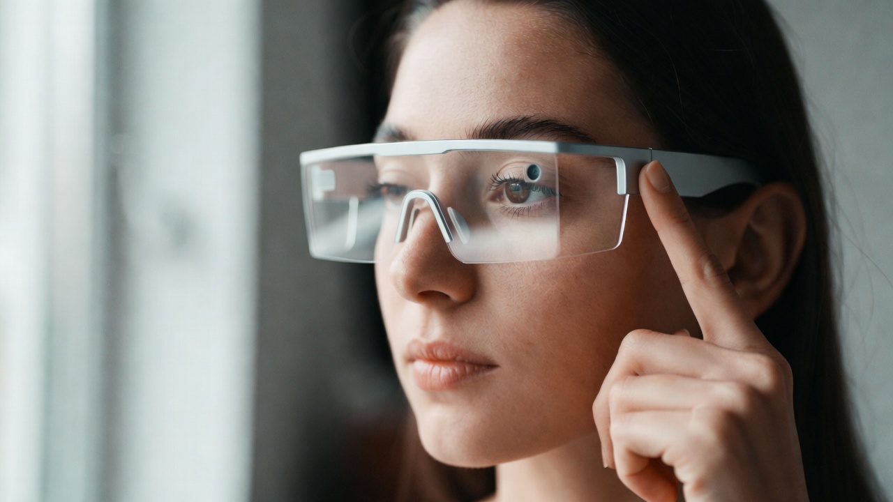 Ochelari inteligenți AR și smart glasses pe o masă