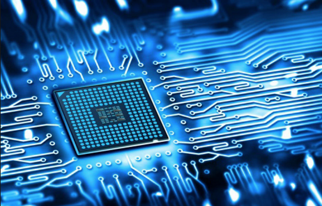Cipuri electronice pe o placă de bază