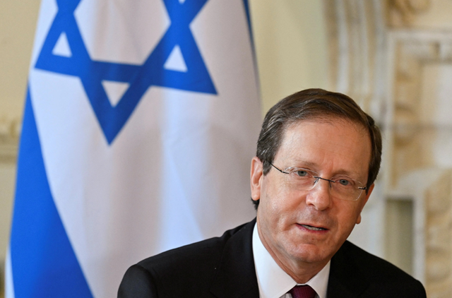 Președintele Israelului, Isaac Herzog, și președintele României, Nicușor Dan, la Palatul Cotroceni