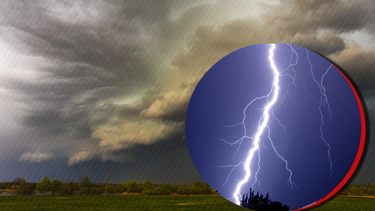 Harta meteo cu furtuni și temperaturi