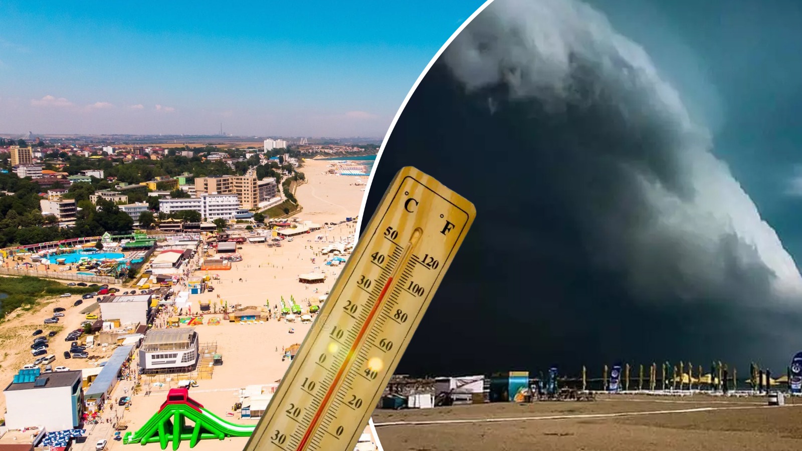 Harta meteo cu simboluri de ploaie și soare pentru 3 iunie 2026