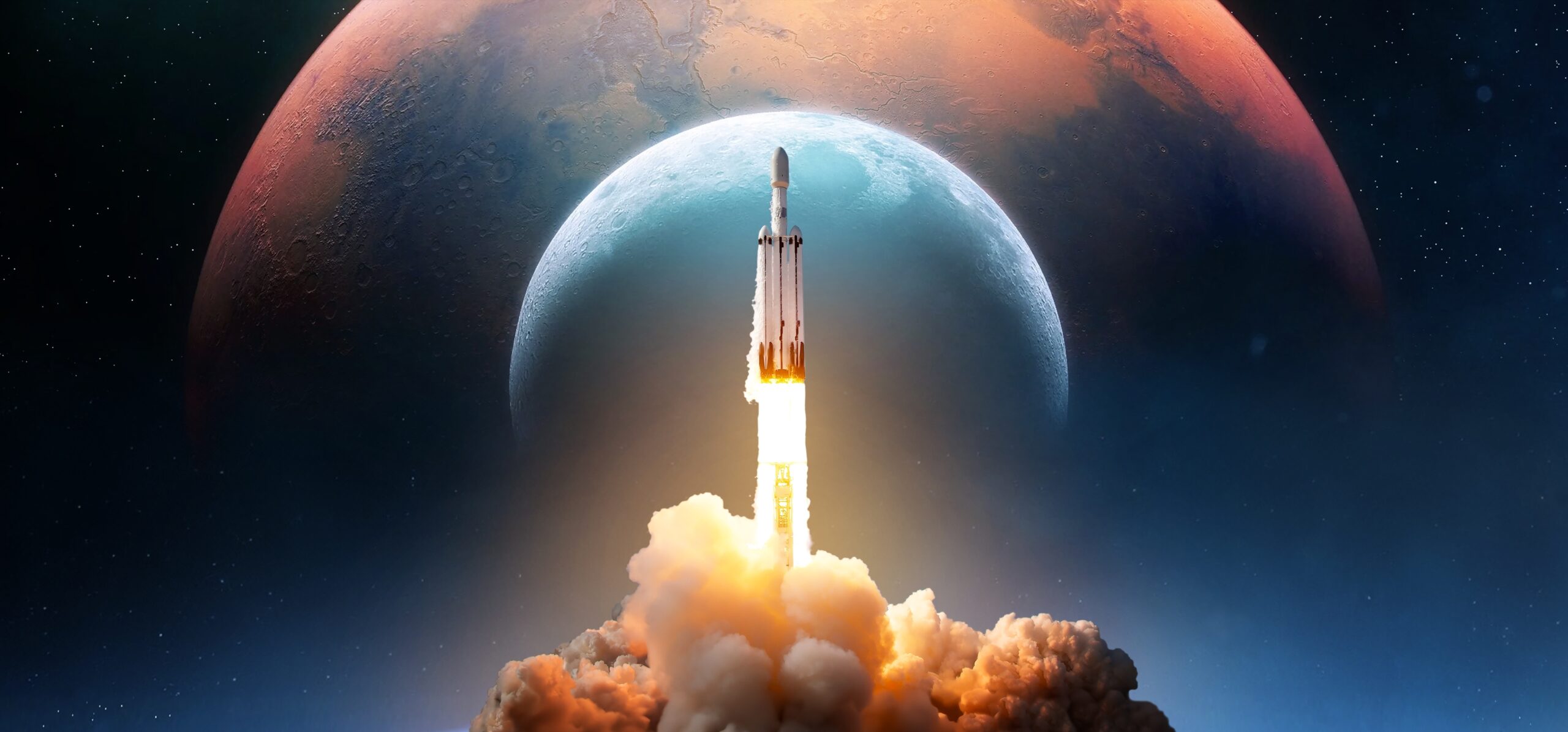 Rachetă imprimată 3D a companiei Relativity Space pe rampa de lansare