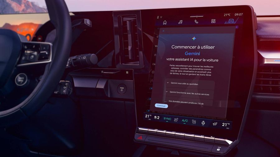 Sistem multimedia Renault OpenR Link cu asistentul Gemini AI