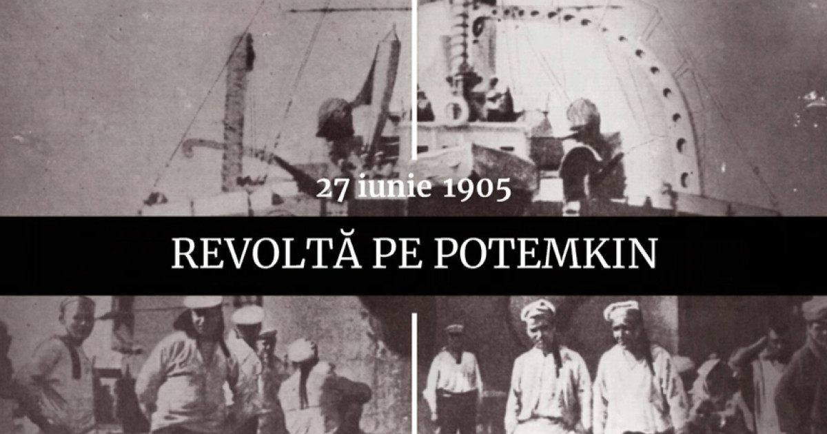 Ilustrație cu evenimentele din 27 iunie: cuirasatul Potemkin, avion deturnat, centrală nucleară