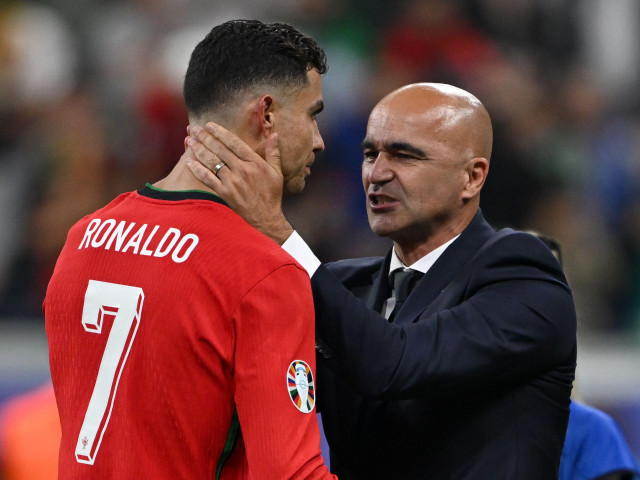 Roberto Martinez, selecționerul Portugaliei, în timpul unui meci