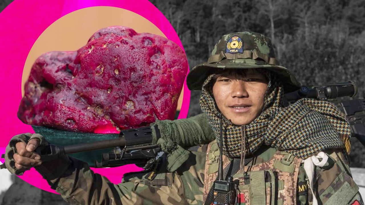 Rubin uriaș de 11.000 de carate descoperit în Myanmar