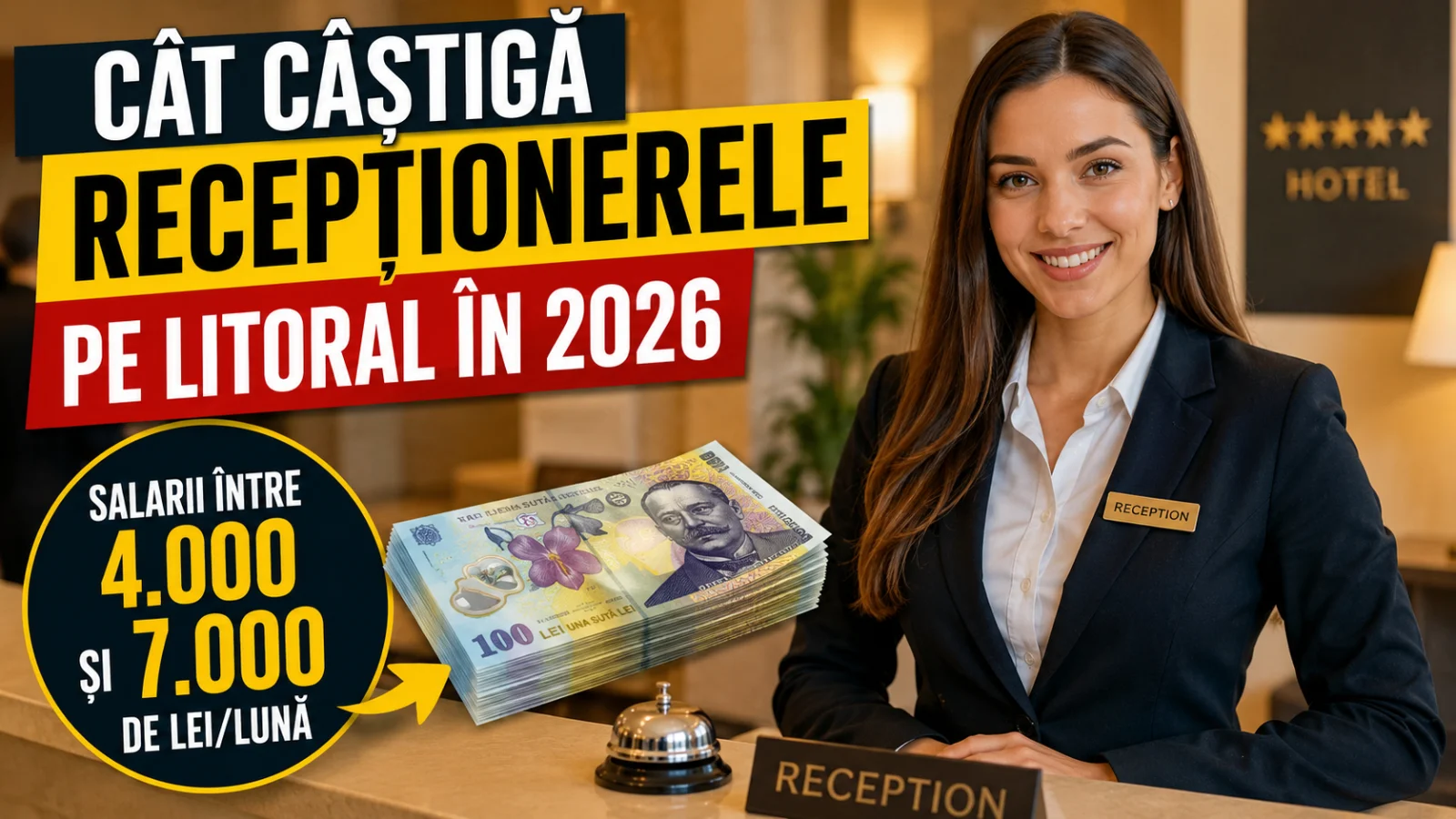 Salariile recepționerelor de pe litoral au explodat în 2026. Cât câștigă lunar în Mamaia, Eforie, Neptun sau Vama Veche