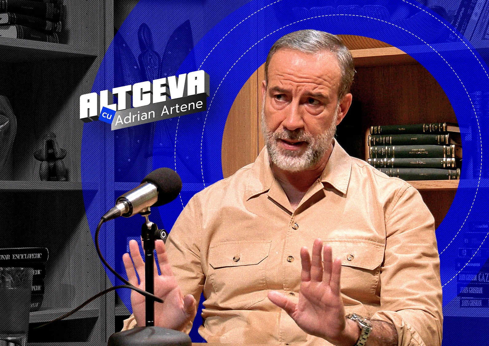 Șerban Pavlu în timpul podcastului Altceva cu Adrian Artene