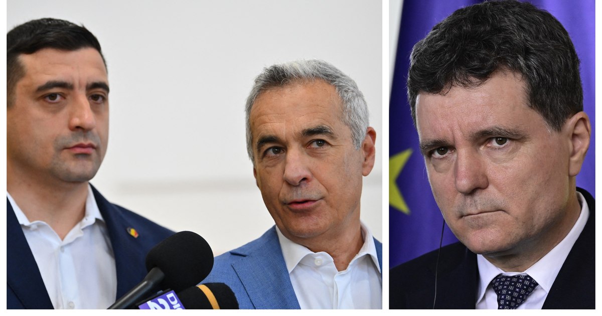 George Simion și Călin Georgescu la o conferință de presă