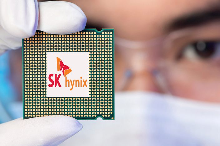 Grafic cu acțiunile SK Hynix și Samsung