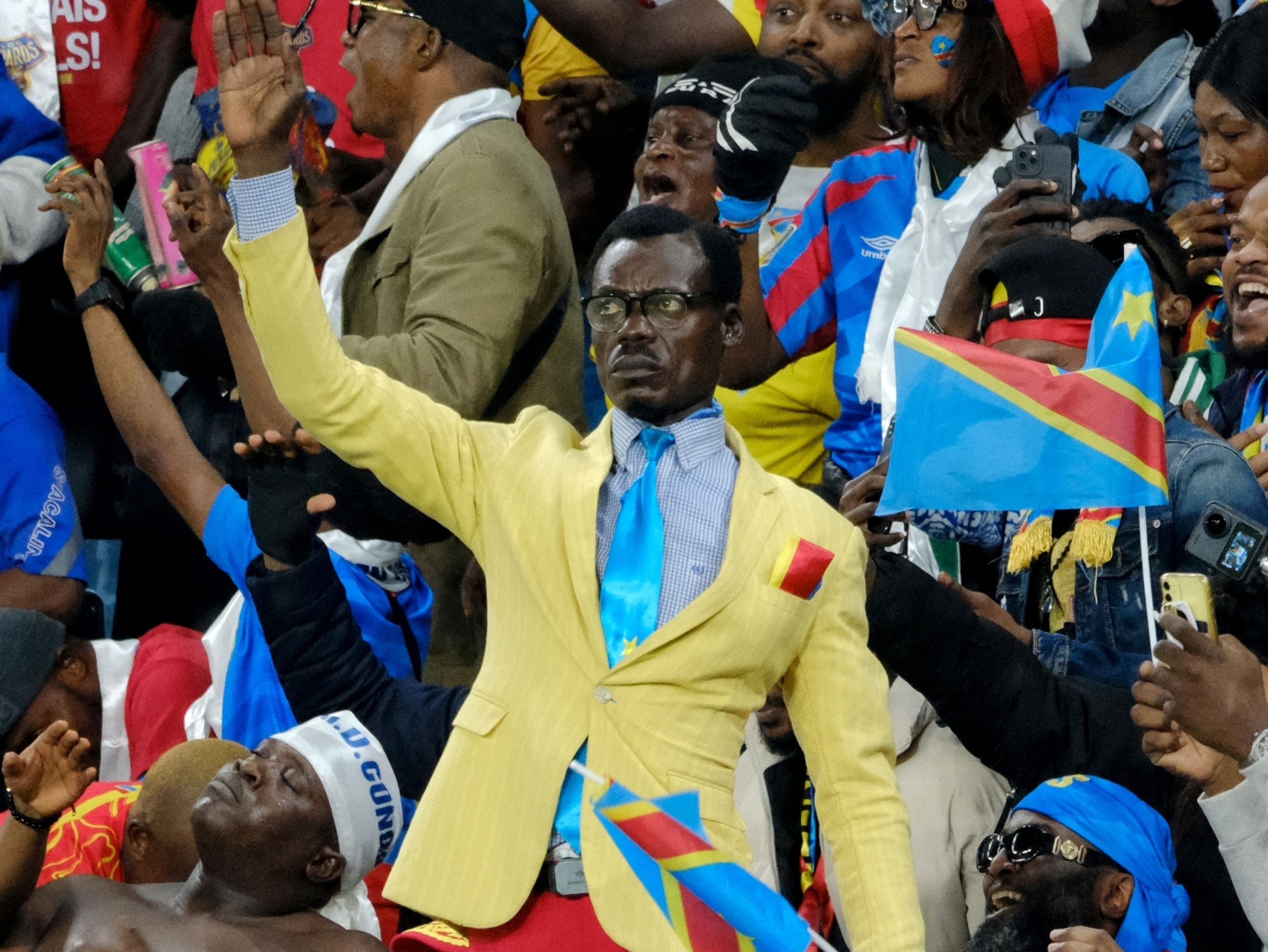 Suporterul congolez Lumumba în tribune