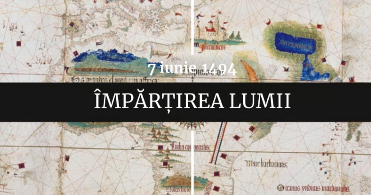 Tratatul de la Tordesillas, semnat pe 7 iunie 1494, a împărțit lumea între Spania și Portugalia
