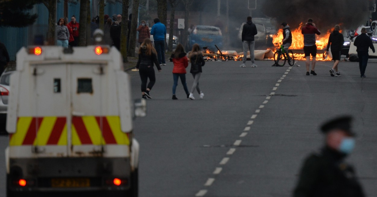 Locuință vandalizată în Belfast, Irlanda de Nord