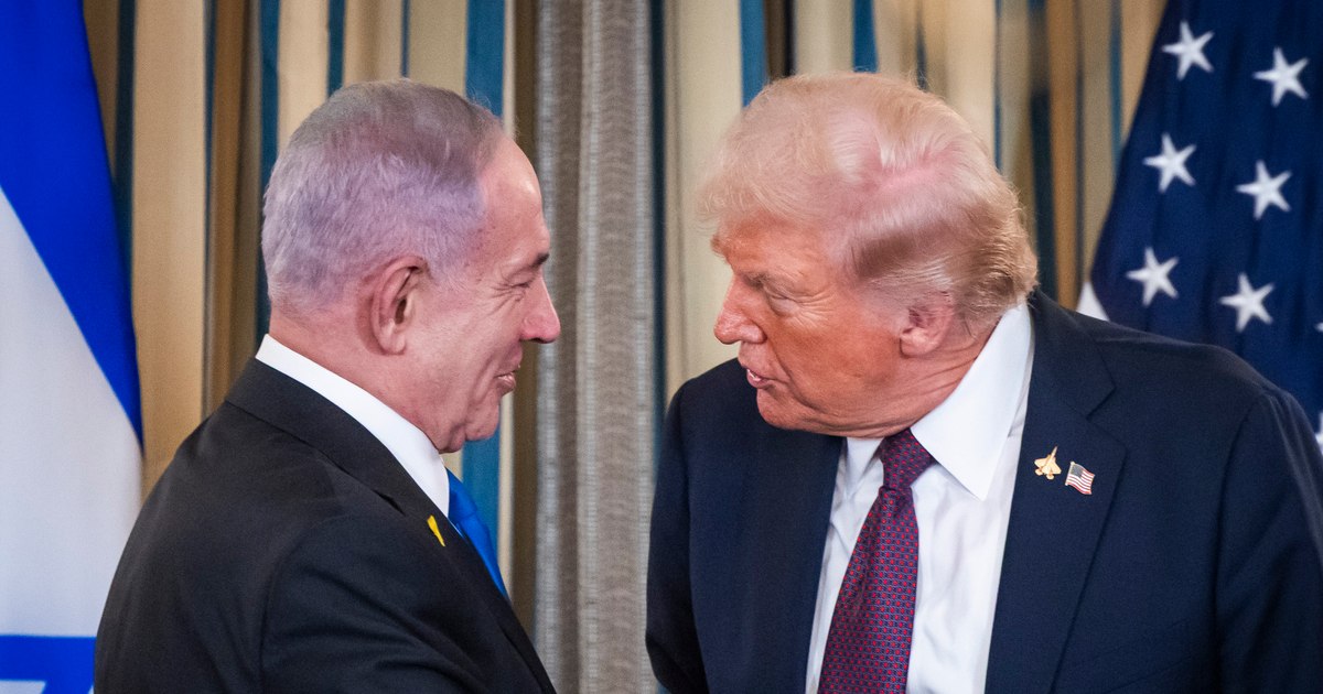 Donald Trump și Benjamin Netanyahu în discuție
