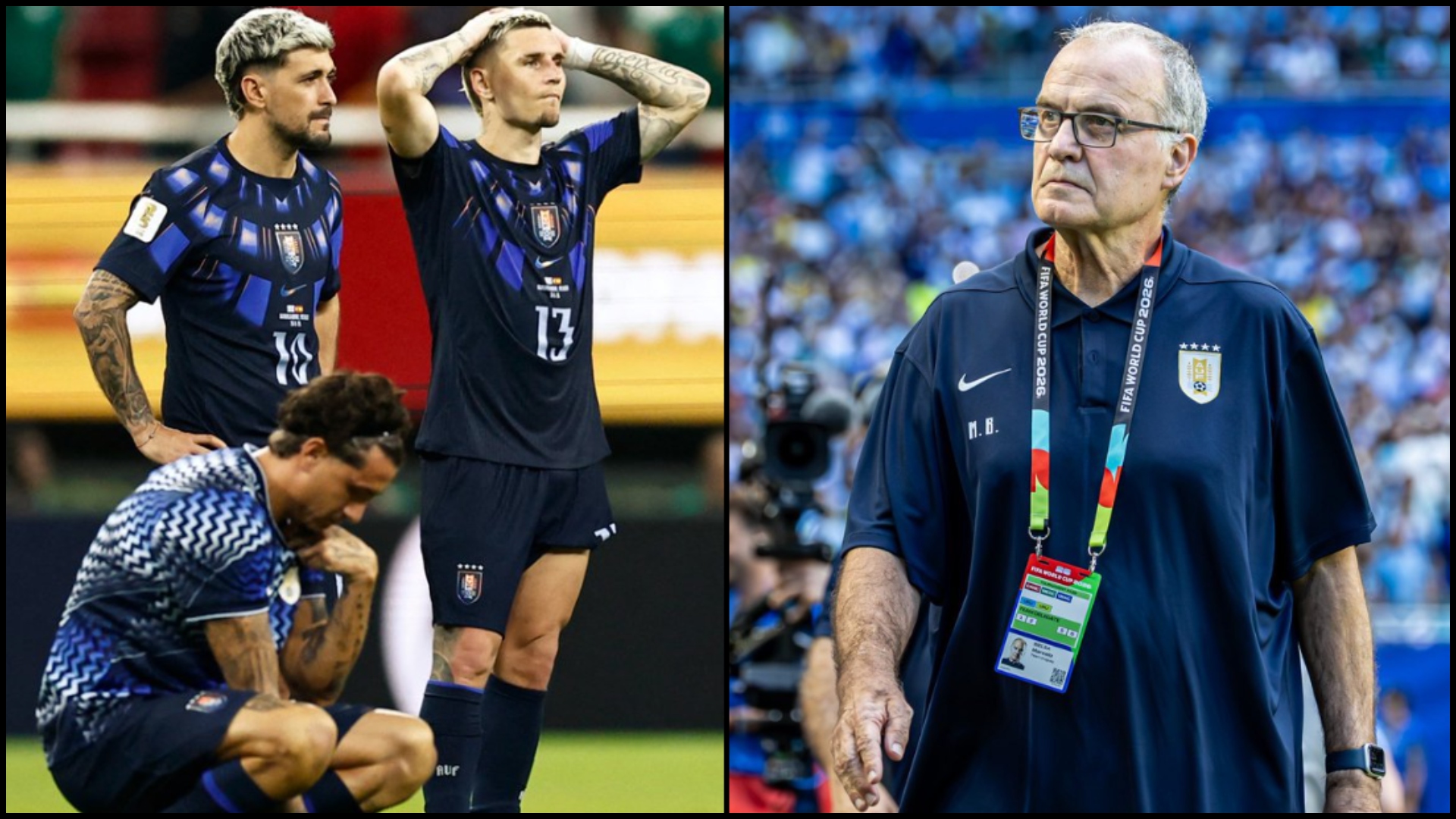 Jucători ai naționalei Uruguayului pe teren la Cupa Mondială 2026