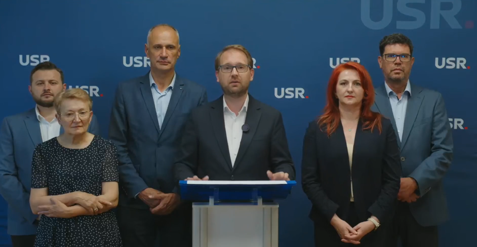 Dominic Fritz, președintele USR, într-o conferință de presă