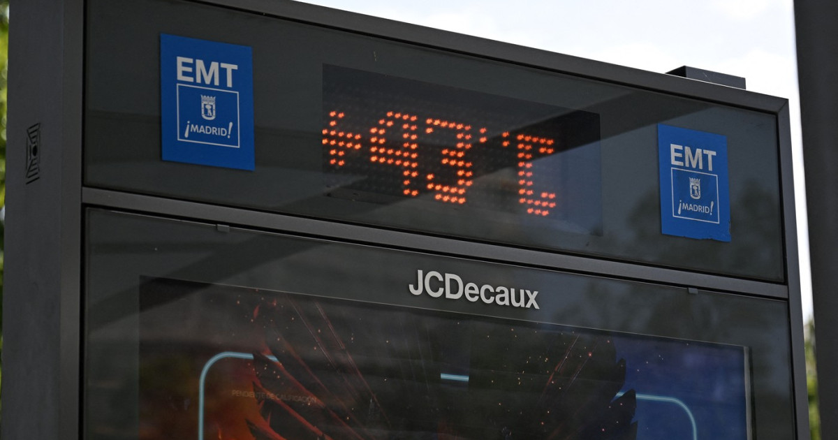 Hartă termică a Europei cu temperaturi extreme