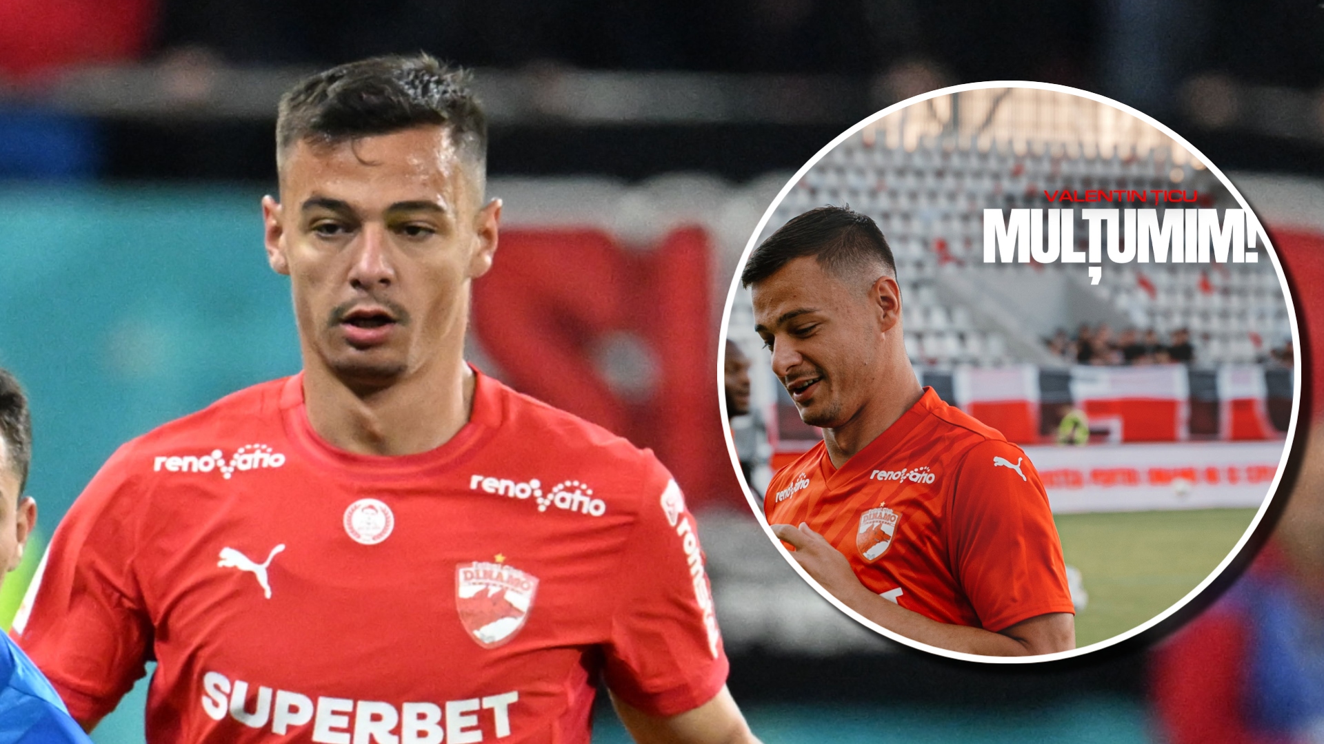 Valentin Țicu în timpul unui meci pentru Dinamo