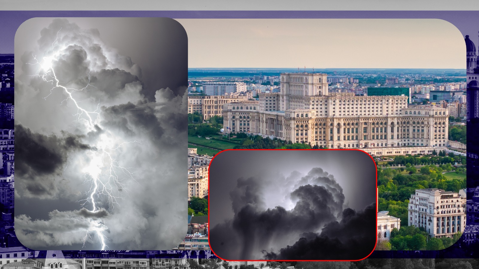 Harta meteo cu ploi și descărcări electrice în România pe 4 iunie 2026