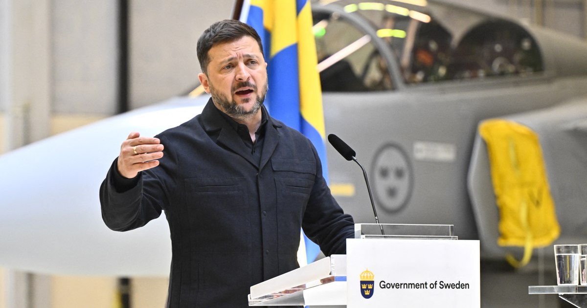 Președintele ucrainean Volodimir Zelenski în timpul unui interviu