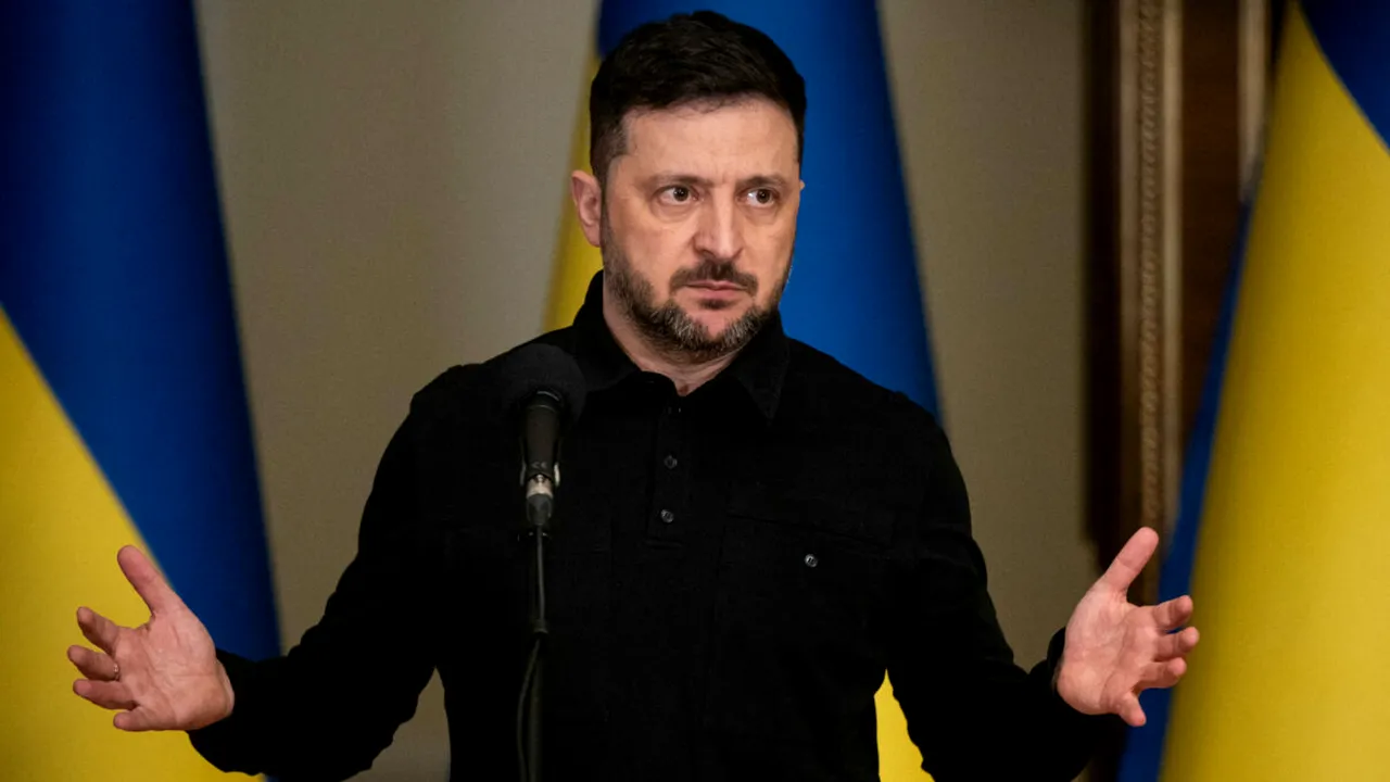 Volodimir Zelenski la o conferință de presă