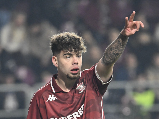 Andrei Borza în timpul unui meci de fotbal