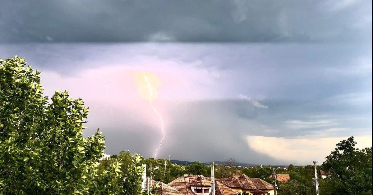 Hartă meteo cu avertizare Cod galben pentru sudul României