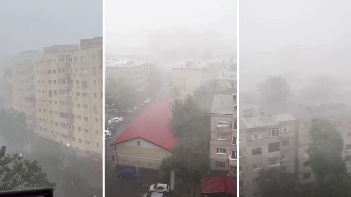 Hartă meteo cu cod galben de furtuni și grindină în România