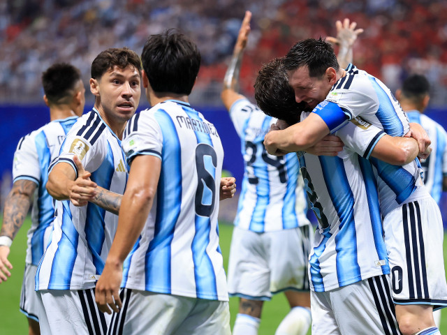 Leo Messi sărbătorind un gol pentru Argentina la Cupa Mondială 2026