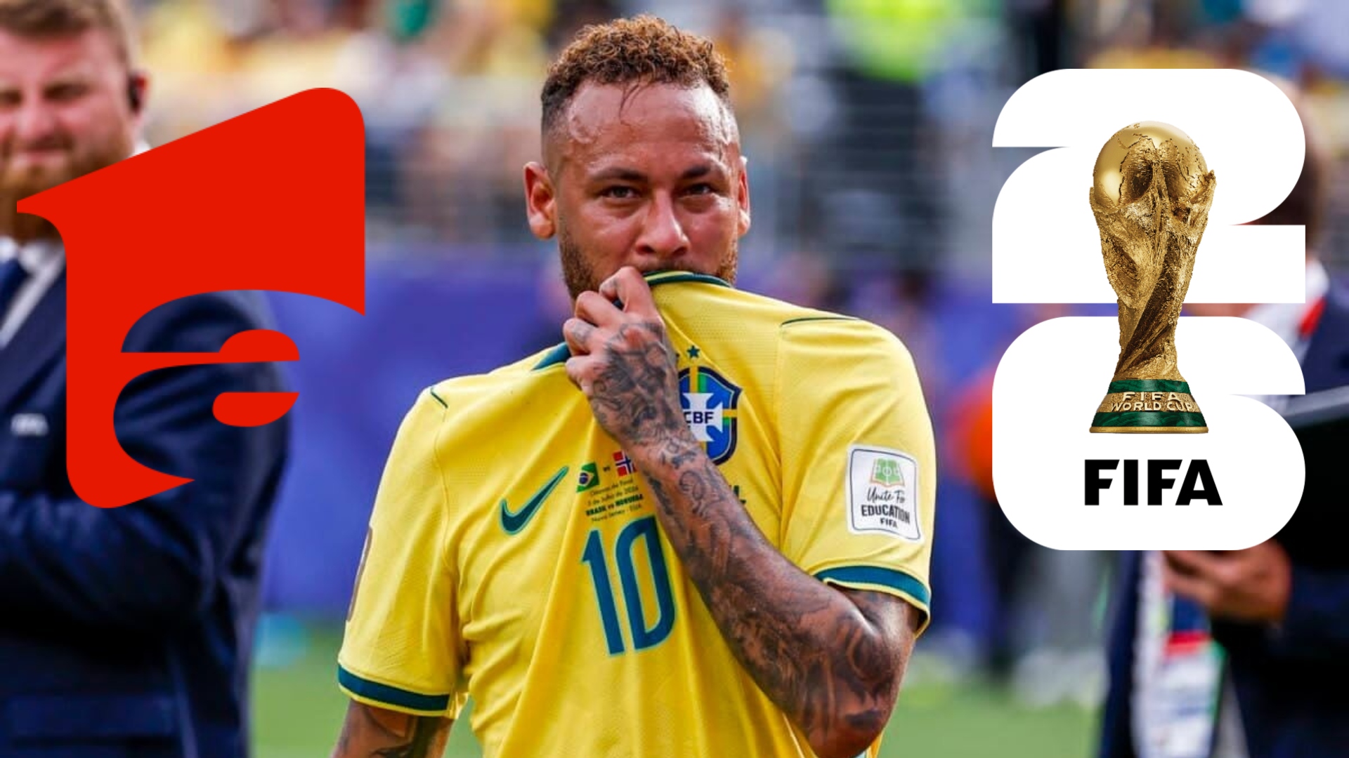 Erling Haaland sărbătorind un gol pentru Norvegia împotriva Braziliei
