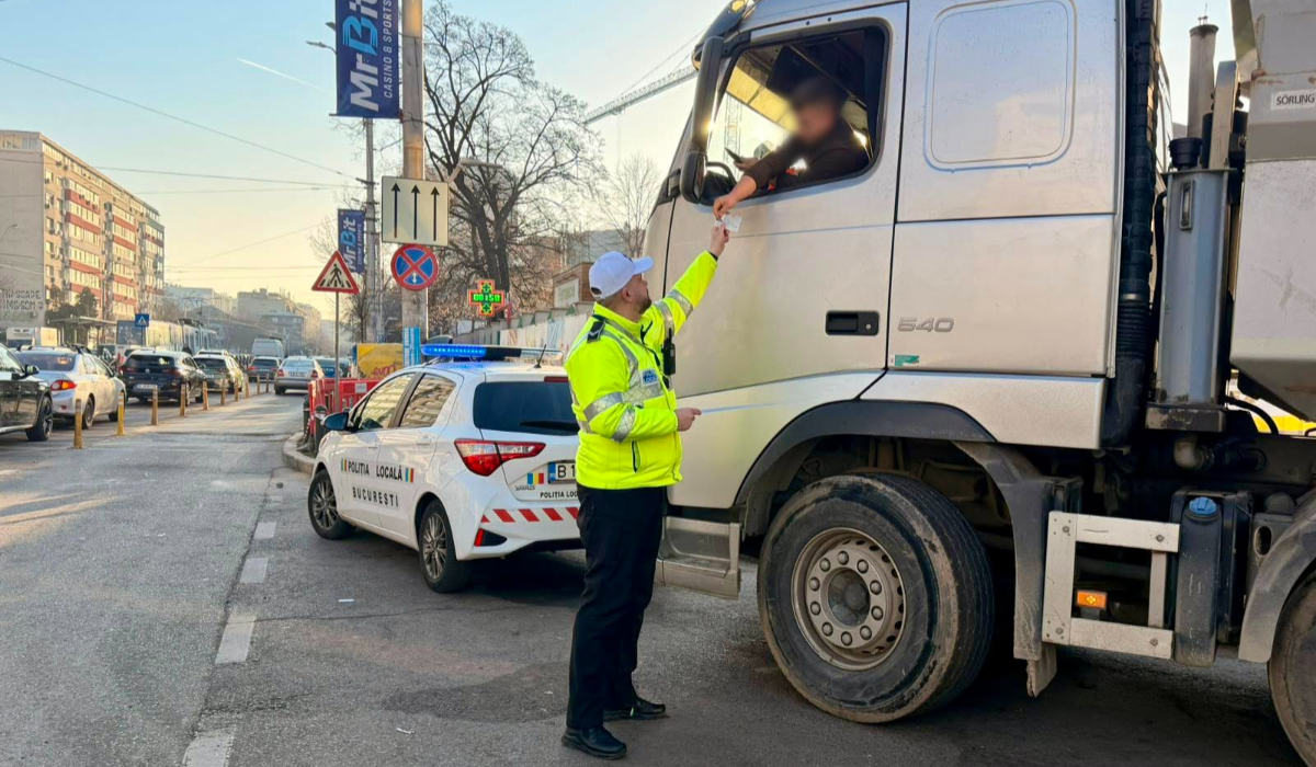 TIR în trafic în București