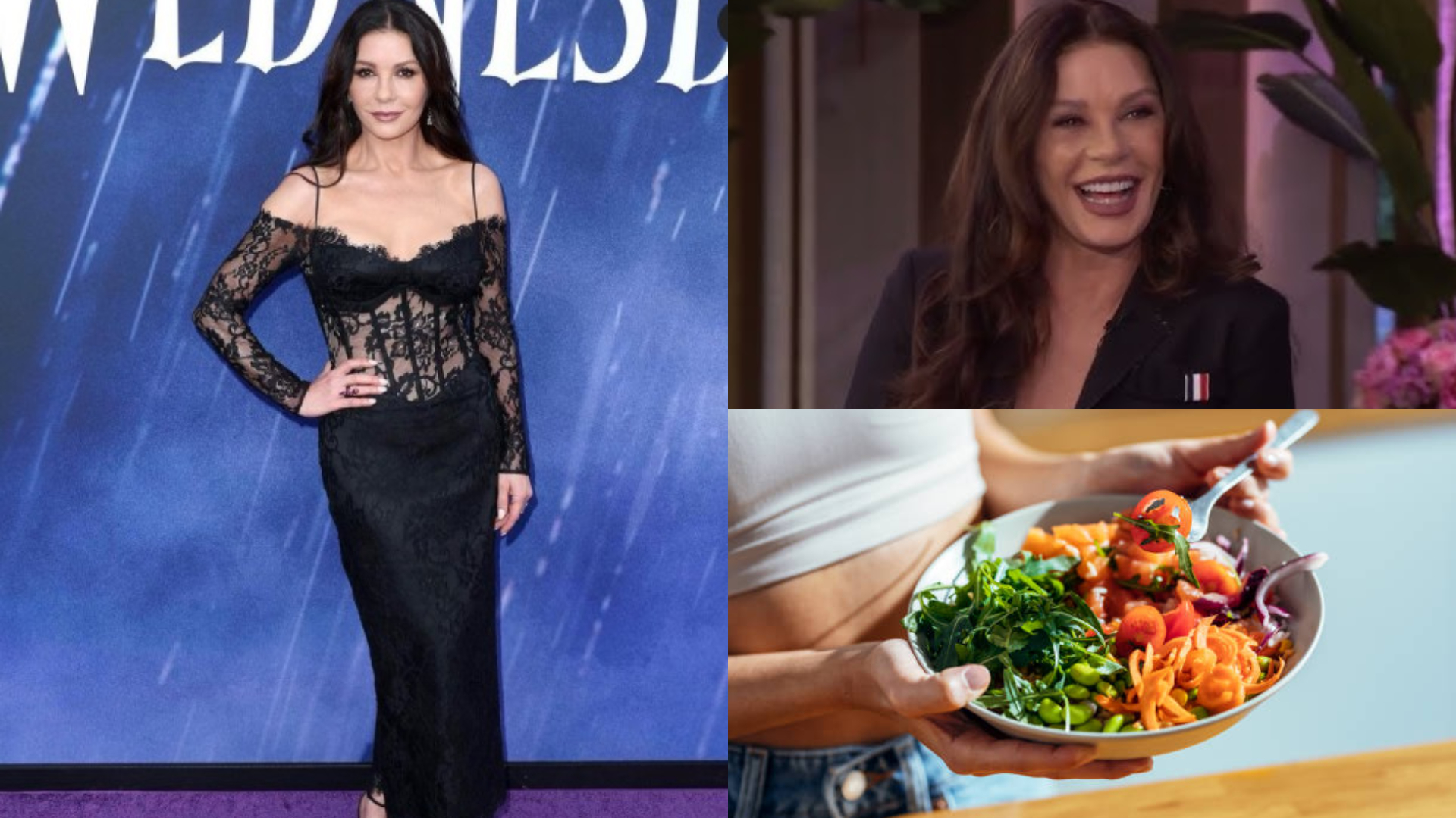 Catherine Zeta-Jones zâmbește elegantă la un eveniment