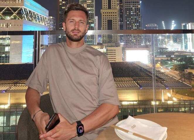 Damjan Djokovic în timpul unui meci de fotbal