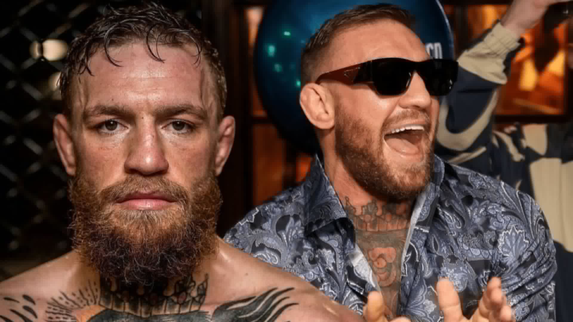 Conor McGregor și Max Holloway în octagon