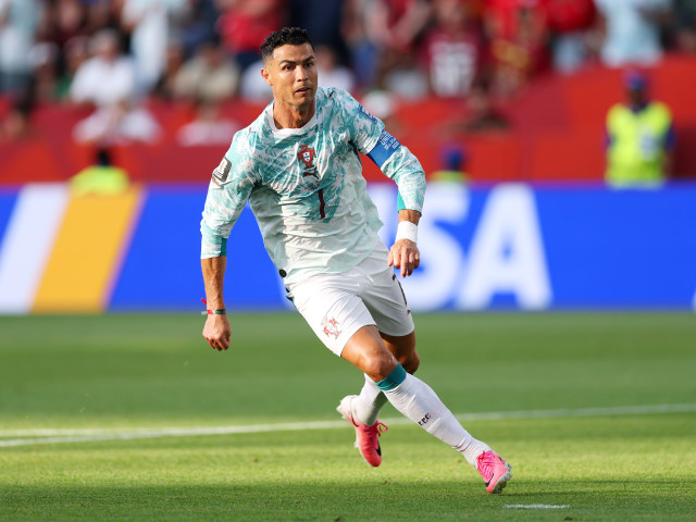 Cristiano Ronaldo pe teren în meciul Portugalia - Croația