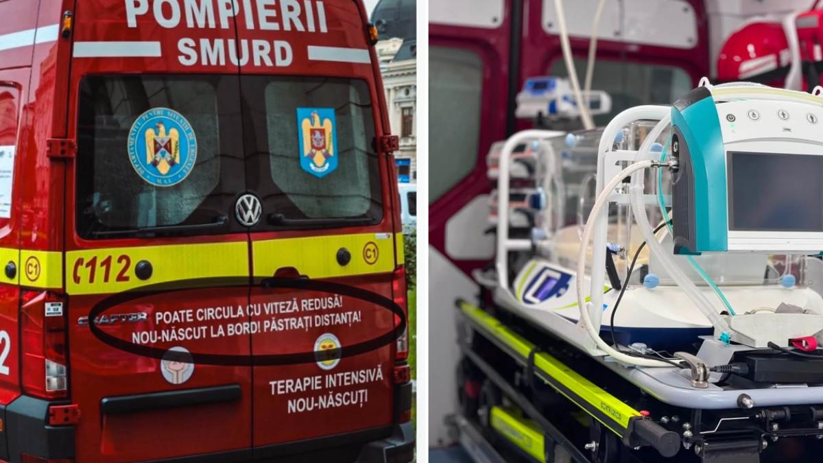 De ce unele ambulanțe SMURD circulă încet, deși au semnalele pornite: Pacienții sunt bebeluși