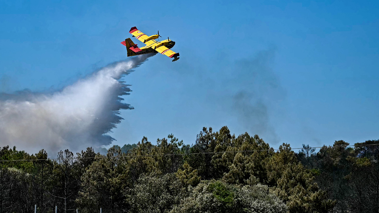 Incendiu de pădure în Pirineii Orientali, Franța