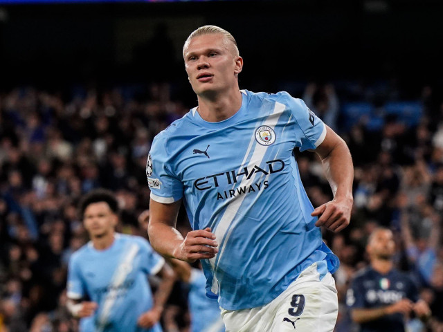Erling Haaland în tricoul lui Manchester City
