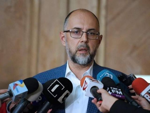 Kelemen Hunor, președintele UDMR, în timpul unei declarații de presă