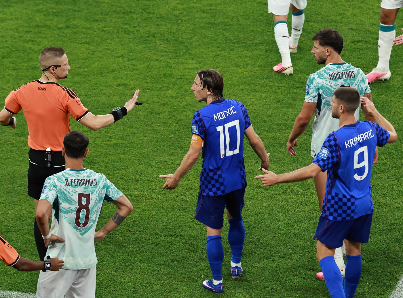 Luka Modric în timpul meciului Portugalia – Croația la Cupa Mondială 2026