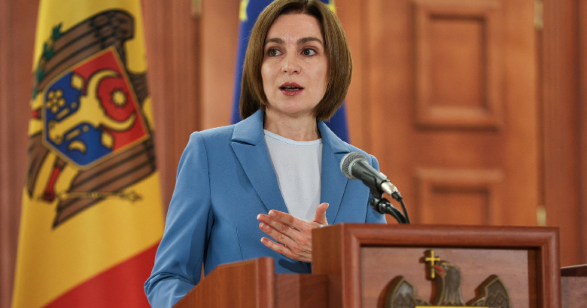 Maia Sandu la o conferință de presă