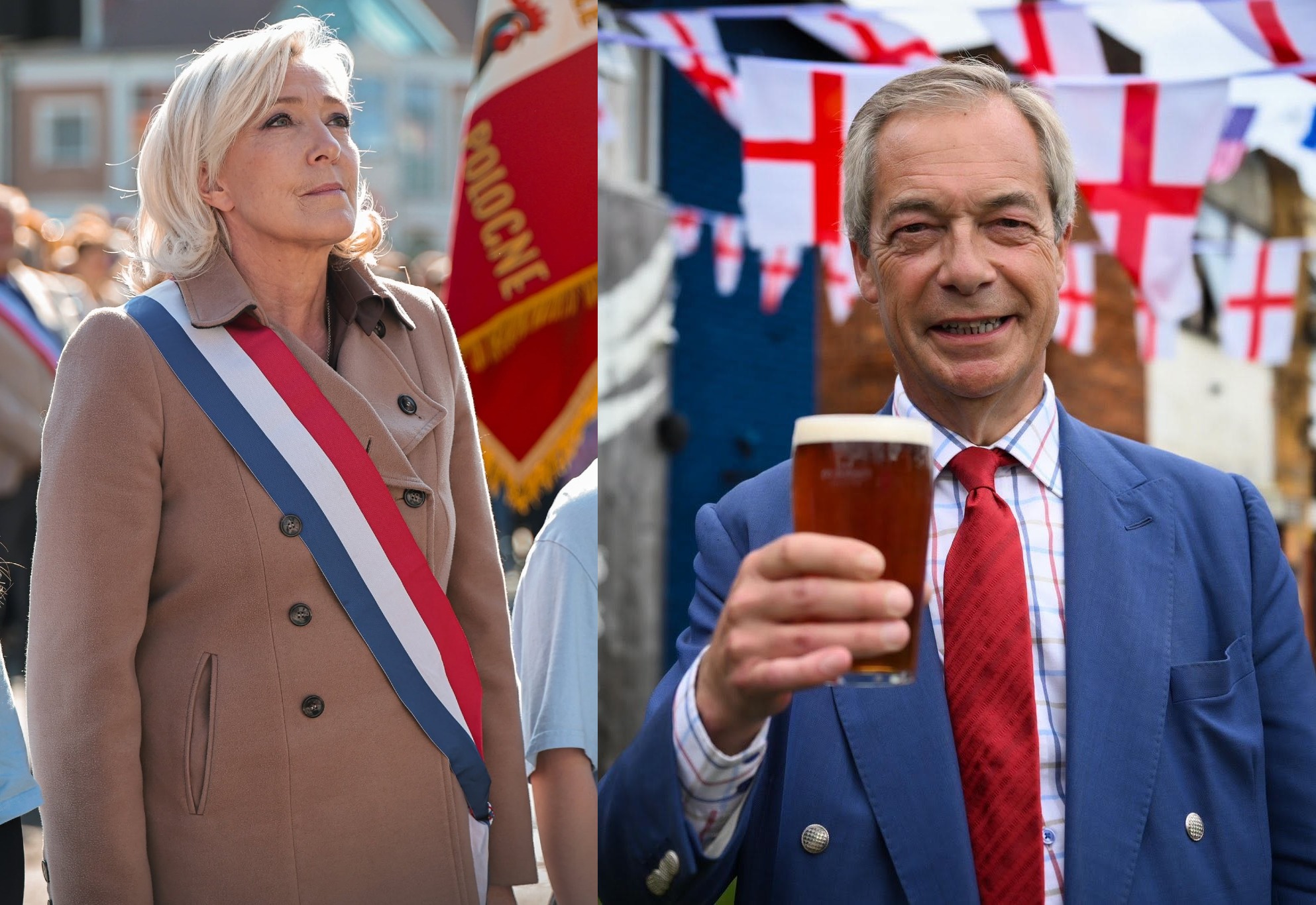 Marine Le Pen și Nigel Farage
