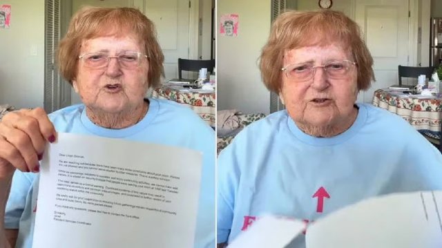 Lillian Droniak, cunoscută drept Bunica Droniak, în vârstă de 96 de ani