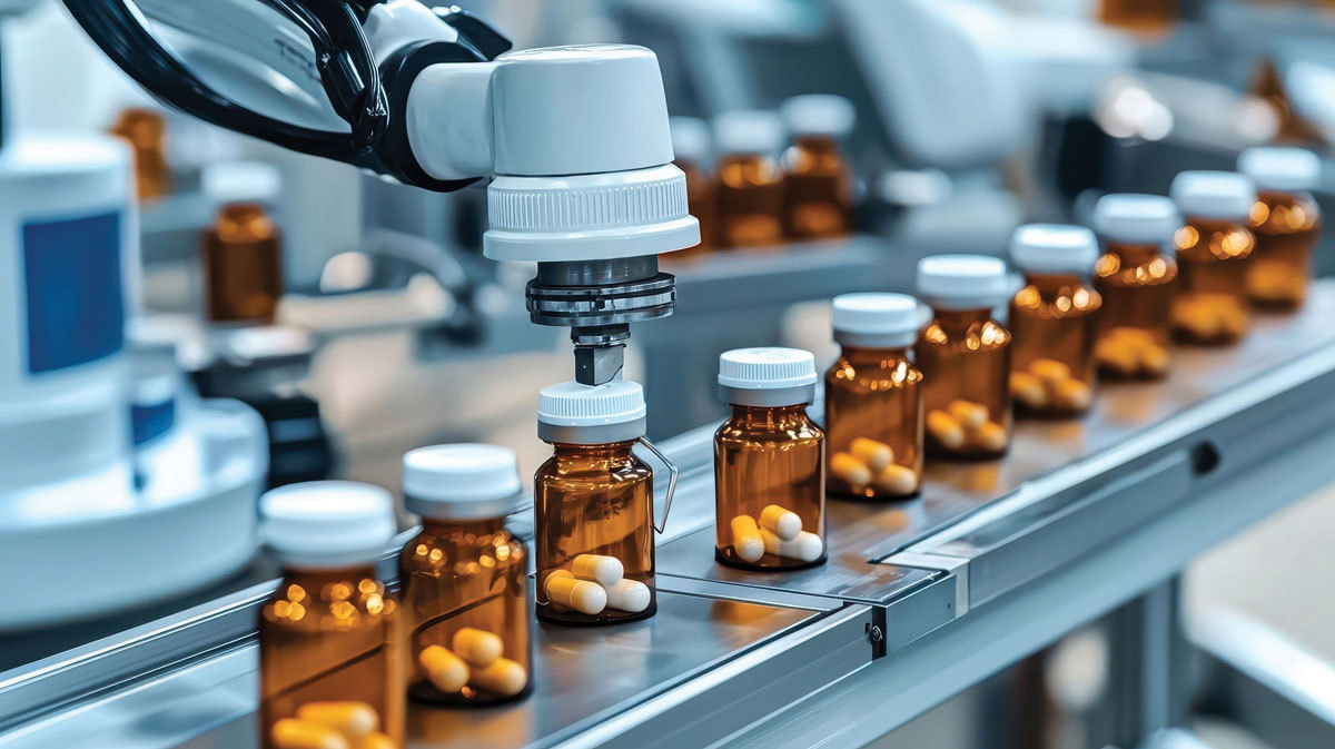 Producție de medicamente în fabrică